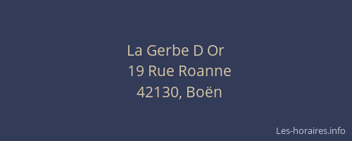 La Gerbe D Or