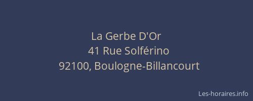 La Gerbe D'Or