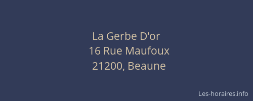 La Gerbe D'or