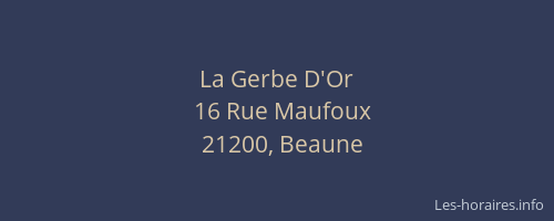 La Gerbe D'Or