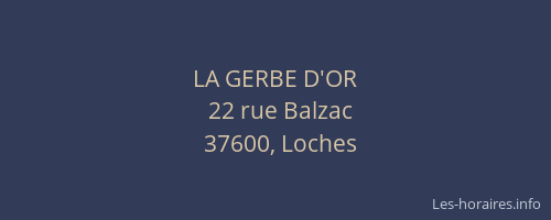 LA GERBE D'OR