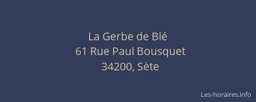 La Gerbe de Blé