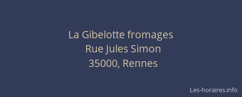 La Gibelotte fromages