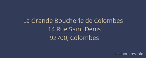 La Grande Boucherie de Colombes
