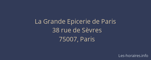 La Grande Epicerie de Paris