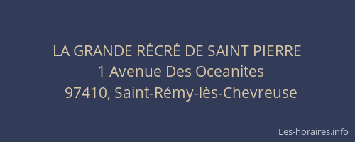 LA GRANDE R&Eacute;CR&Eacute; DE SAINT PIERRE
