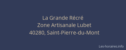La Grande R&eacute;cr&eacute;
