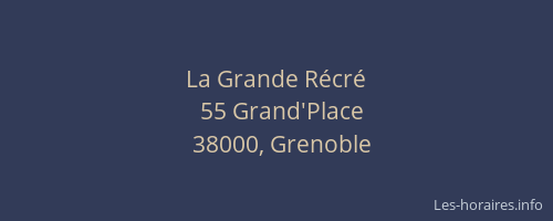 La Grande Récré