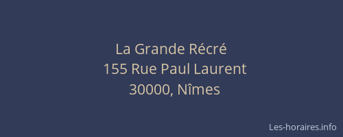 La Grande Récré