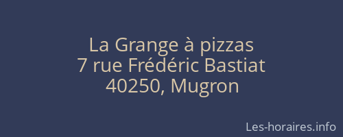La Grange à pizzas
