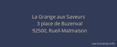 La Grange aux Saveurs