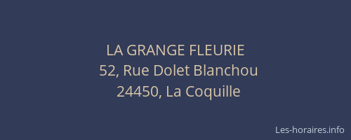 LA GRANGE FLEURIE