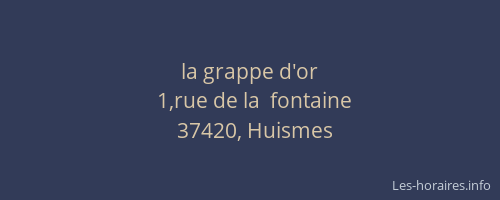 la grappe d'or