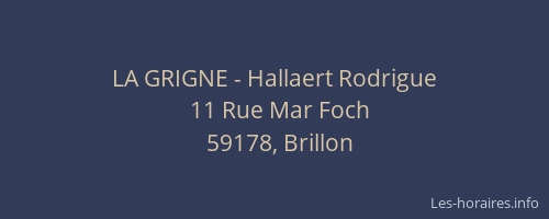 LA GRIGNE - Hallaert Rodrigue