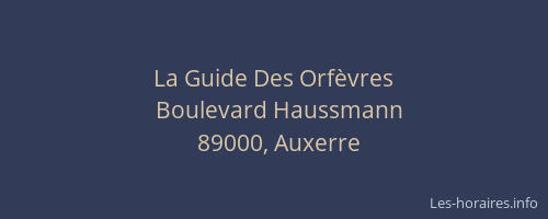 La Guide Des Orfèvres