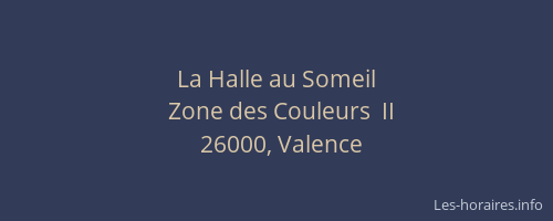 La Halle au Someil