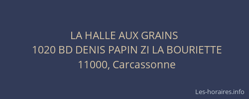 LA HALLE AUX GRAINS