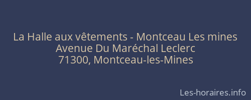 La Halle aux vêtements - Montceau Les mines