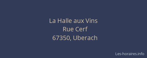 La Halle aux Vins