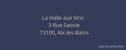 La Halle aux Vins