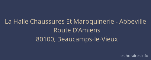 La Halle Chaussures Et Maroquinerie - Abbeville