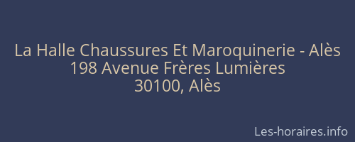 La Halle Chaussures Et Maroquinerie - Alès