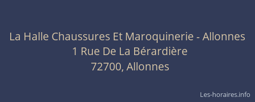 La Halle Chaussures Et Maroquinerie - Allonnes