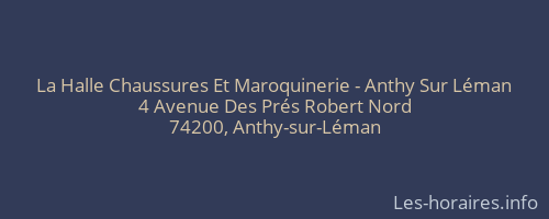 La Halle Chaussures Et Maroquinerie - Anthy Sur Léman