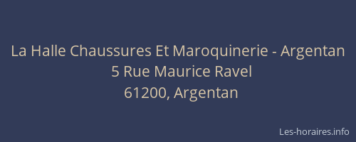 La Halle Chaussures Et Maroquinerie - Argentan