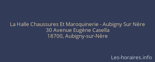 La Halle Chaussures Et Maroquinerie - Aubigny Sur Nère