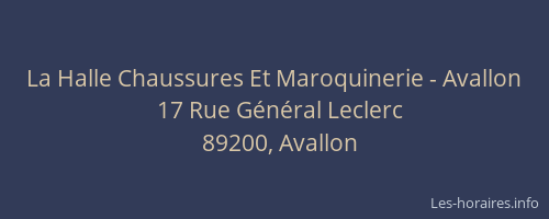 La Halle Chaussures Et Maroquinerie - Avallon