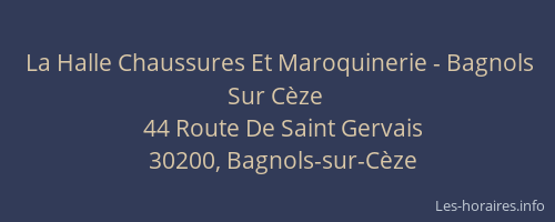 La Halle Chaussures Et Maroquinerie - Bagnols Sur Cèze