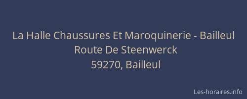 La Halle Chaussures Et Maroquinerie - Bailleul