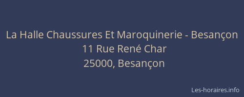 La Halle Chaussures Et Maroquinerie - Besançon