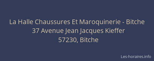 La Halle Chaussures Et Maroquinerie - Bitche