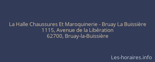 La Halle Chaussures Et Maroquinerie - Bruay La Buissière