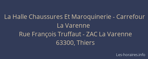 La Halle Chaussures Et Maroquinerie - Carrefour La Varenne