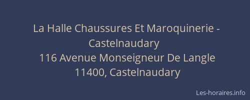 La Halle Chaussures Et Maroquinerie - Castelnaudary