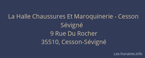 La Halle Chaussures Et Maroquinerie - Cesson Sévigné