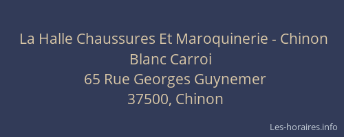 La Halle Chaussures Et Maroquinerie - Chinon Blanc Carroi