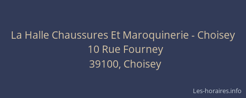La Halle Chaussures Et Maroquinerie - Choisey