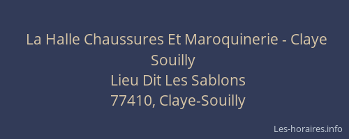 La Halle Chaussures Et Maroquinerie - Claye Souilly