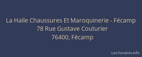 La Halle Chaussures Et Maroquinerie - Fécamp