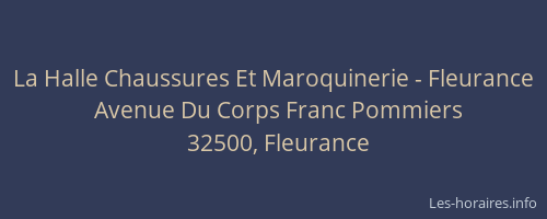 La Halle Chaussures Et Maroquinerie - Fleurance