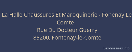 La Halle Chaussures Et Maroquinerie - Fonenay Le Comte