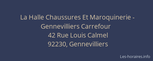 La Halle Chaussures Et Maroquinerie - Gennevilliers Carrefour