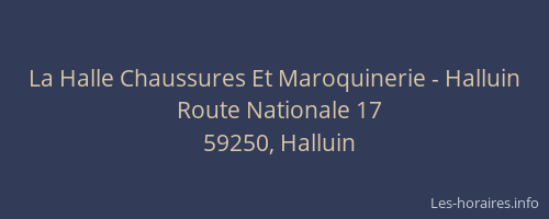 La Halle Chaussures Et Maroquinerie - Halluin