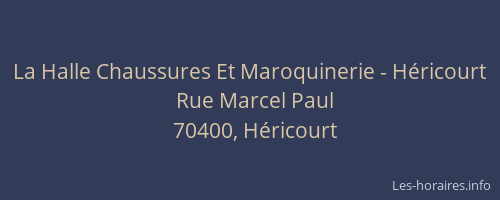 La Halle Chaussures Et Maroquinerie - Héricourt