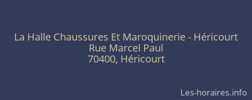 La Halle Chaussures Et Maroquinerie - Héricourt