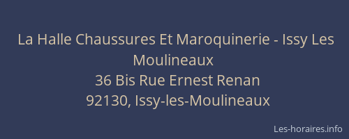 La Halle Chaussures Et Maroquinerie - Issy Les Moulineaux